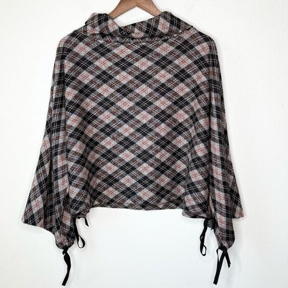 Bryn Walker Keena Cowl Neck Plaid Midweight Top - Women’s US M - Picture 2 of 12
